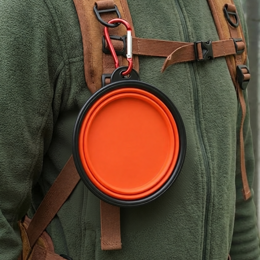 The "Hydro-Trek" Collapsible Travel Bowl