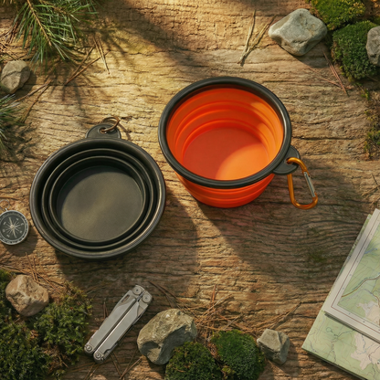 The "Hydro-Trek" Collapsible Travel Bowl